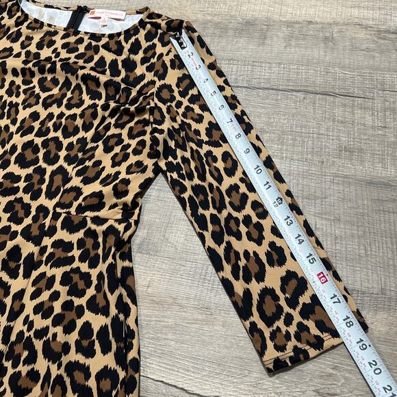 Jude Connally Small Cheetah Leopard Dress Pockets Nylon Stretch 3/4 Sleeve - Picture 8 of 8
